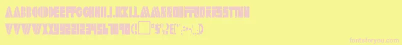 ArtyRegular Font – Pink Fonts on Yellow Background