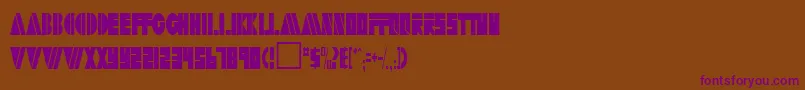 ArtyRegular Font – Purple Fonts on Brown Background