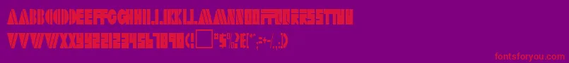 ArtyRegular Font – Red Fonts on Purple Background