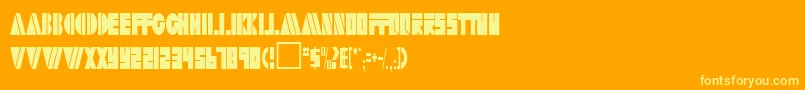 ArtyRegular Font – Yellow Fonts on Orange Background