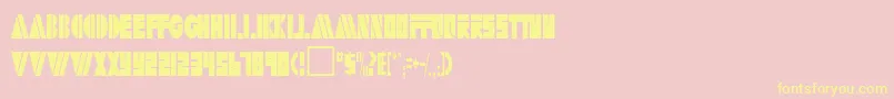 ArtyRegular Font – Yellow Fonts on Pink Background