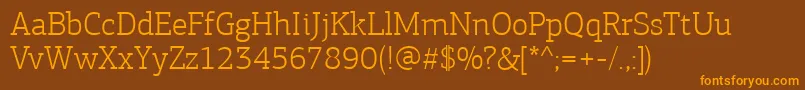 Шрифт PfagoraslabproLight – оранжевые шрифты на коричневом фоне