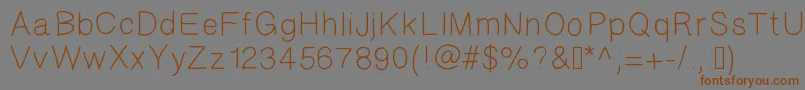 Moreletters Font – Brown Fonts on Gray Background