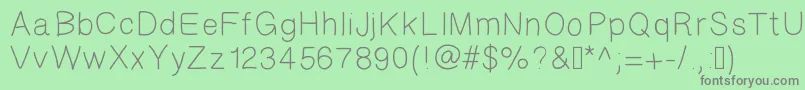 Moreletters Font – Gray Fonts on Green Background