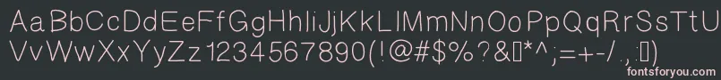 Moreletters Font – Pink Fonts on Black Background