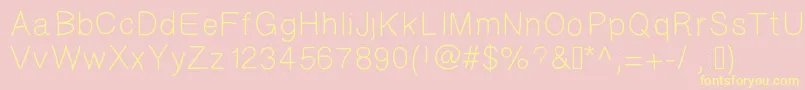 Moreletters Font – Yellow Fonts on Pink Background