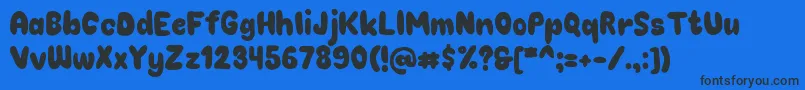 Chokoplain Font – Black Fonts on Blue Background