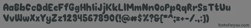 Chokoplain Font – Black Fonts on Gray Background