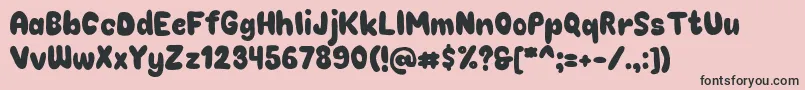 フォントChokoplain – ピンクの背景に黒い文字