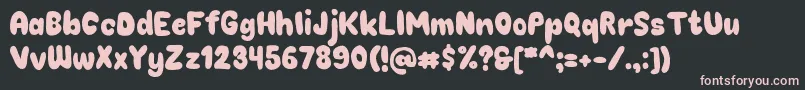 Chokoplain Font – Pink Fonts on Black Background