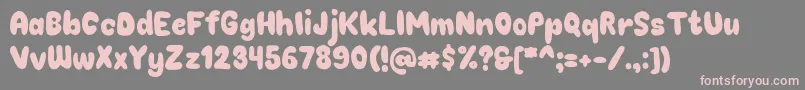 Шрифт Chokoplain – розовые шрифты на сером фоне