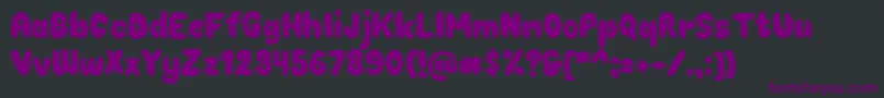 Шрифт Chokoplain – фиолетовые шрифты на чёрном фоне