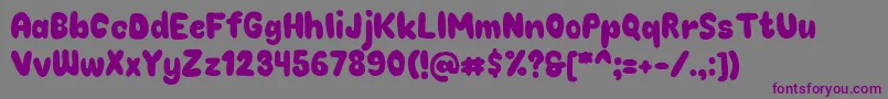 Шрифт Chokoplain – фиолетовые шрифты на сером фоне