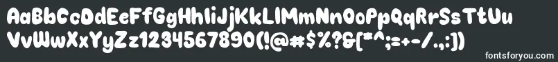 Chokoplain-fontti – valkoiset fontit mustalla taustalla