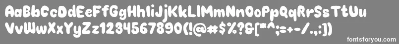Chokoplain-fontti – valkoiset fontit harmaalla taustalla