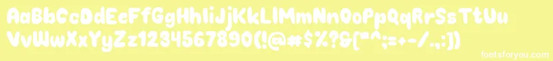 Chokoplain Font – White Fonts on Yellow Background