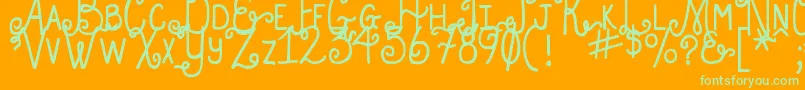 Подробнее о шрифте DjbHollyEnchanted Шрифт DjbHollyEnchanted – зелёные шрифты на оранжевом фоне