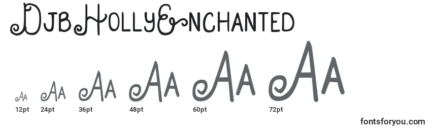 DjbHollyEnchanted Font Sizes