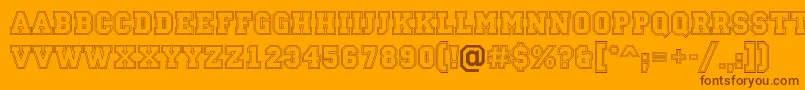 ACampus2otlBold Font – Brown Fonts on Orange Background