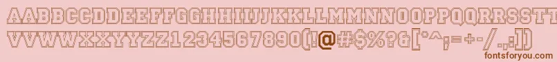 ACampus2otlBold Font – Brown Fonts on Pink Background