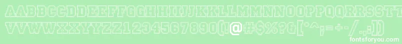 ACampus2otlBold Font – White Fonts on Green Background