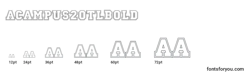 ACampus2otlBold Font Sizes