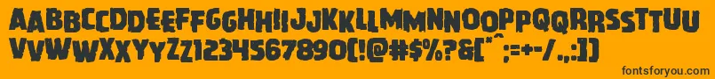 Howlinmadstag Font – Black Fonts on Orange Background