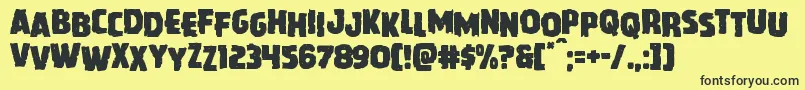 Howlinmadstag Font – Black Fonts on Yellow Background