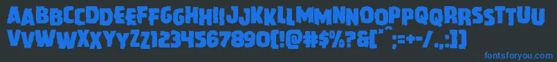 Howlinmadstag Font – Blue Fonts on Black Background