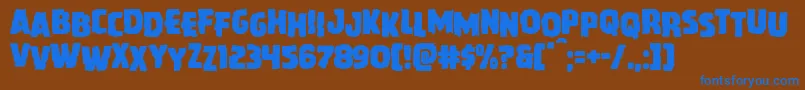 Howlinmadstag Font – Blue Fonts on Brown Background