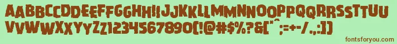 Howlinmadstag Font – Brown Fonts on Green Background