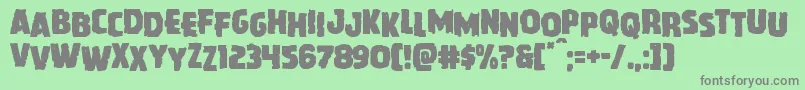 Howlinmadstag Font – Gray Fonts on Green Background