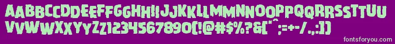 Howlinmadstag Font – Green Fonts on Purple Background