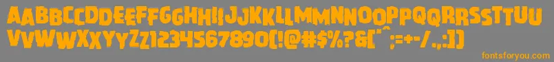 Howlinmadstag Font – Orange Fonts on Gray Background