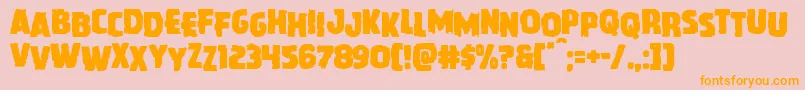 Howlinmadstag Font – Orange Fonts on Pink Background