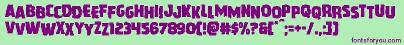 Howlinmadstag Font – Purple Fonts on Green Background