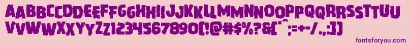 Шрифт Howlinmadstag – фиолетовые шрифты на розовом фоне