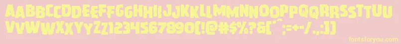 Howlinmadstag Font – Yellow Fonts on Pink Background