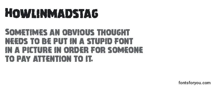 Review of the Howlinmadstag Font