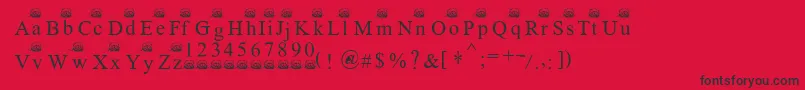 Police Ferretsrtopslowercase – polices noires sur fond rouge