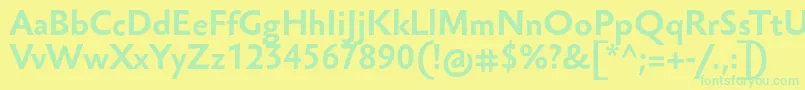 SebastiantextucfBold Font – Green Fonts on Yellow Background