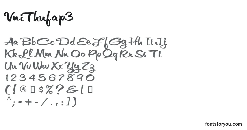 Schriftart VniThufap3 – Alphabet, Zahlen, spezielle Symbole