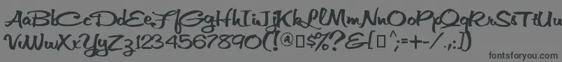 VniThufap3 Font – Black Fonts on Gray Background