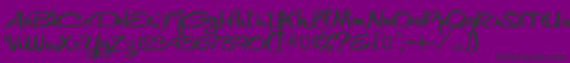 VniThufap3-Schriftart – Schwarze Schriften auf violettem Hintergrund