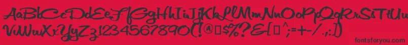 VniThufap3 Font – Black Fonts on Red Background