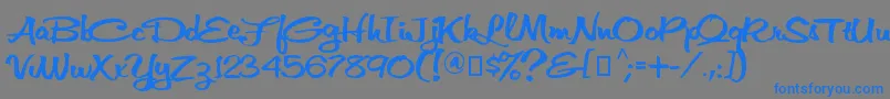 VniThufap3 Font – Blue Fonts on Gray Background