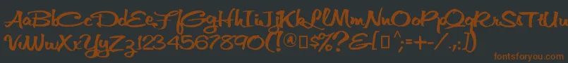 VniThufap3 Font – Brown Fonts on Black Background