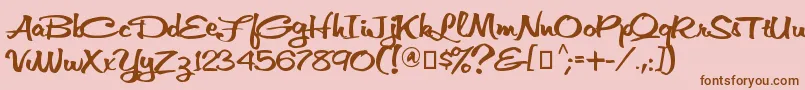 VniThufap3 Font – Brown Fonts on Pink Background