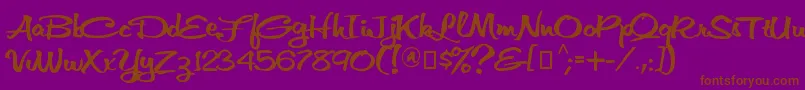 VniThufap3 Font – Brown Fonts on Purple Background