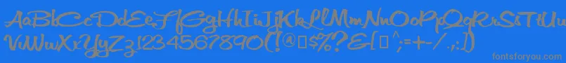 VniThufap3 Font – Gray Fonts on Blue Background